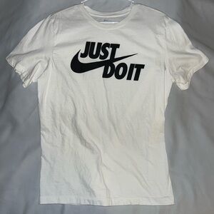 White Nike "JUST DO IT" Men's Large